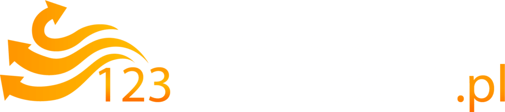 logo tłumacz 123 białe